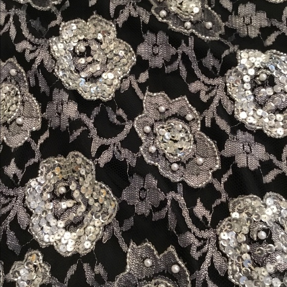 neiman marcus beaded dress Vintage Badgley Mischka Black Evening Dress W Green Beads & Sequins  Modig